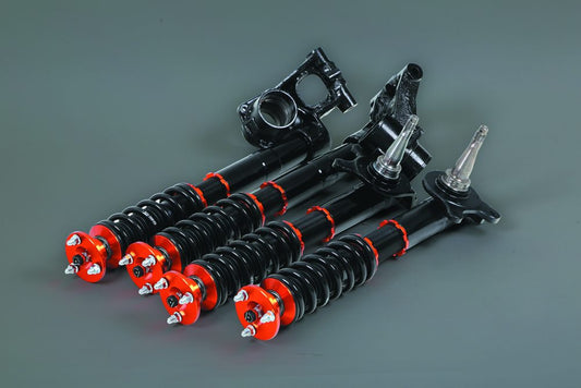 A 30 way adjustable coilover suspension kit produced by Star Road for Datsun 240Z, 260Z or 280Z