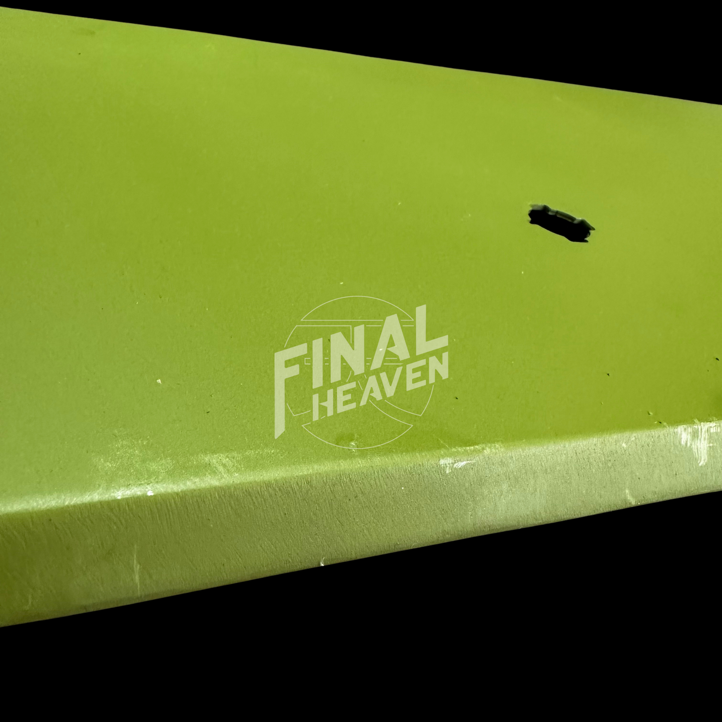 A rear hatch's lower, outer skin rust repair panel for a Datsun 240Z, 260Z or 280Z produced by KF Vintage JDM.