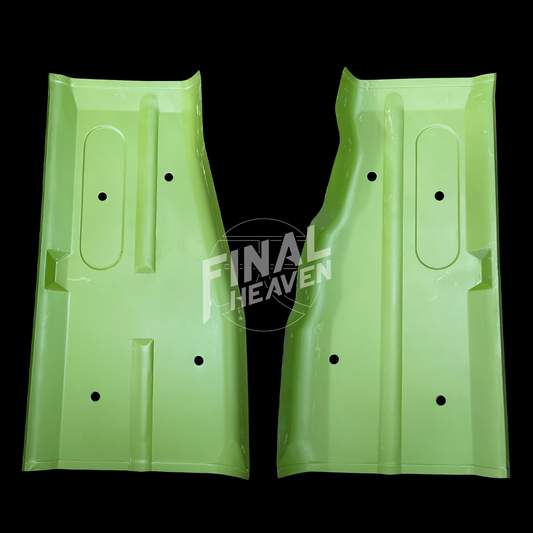 This is a set of Datsun 240Z floor board rust repair panels produced by KF Vintage JDM.