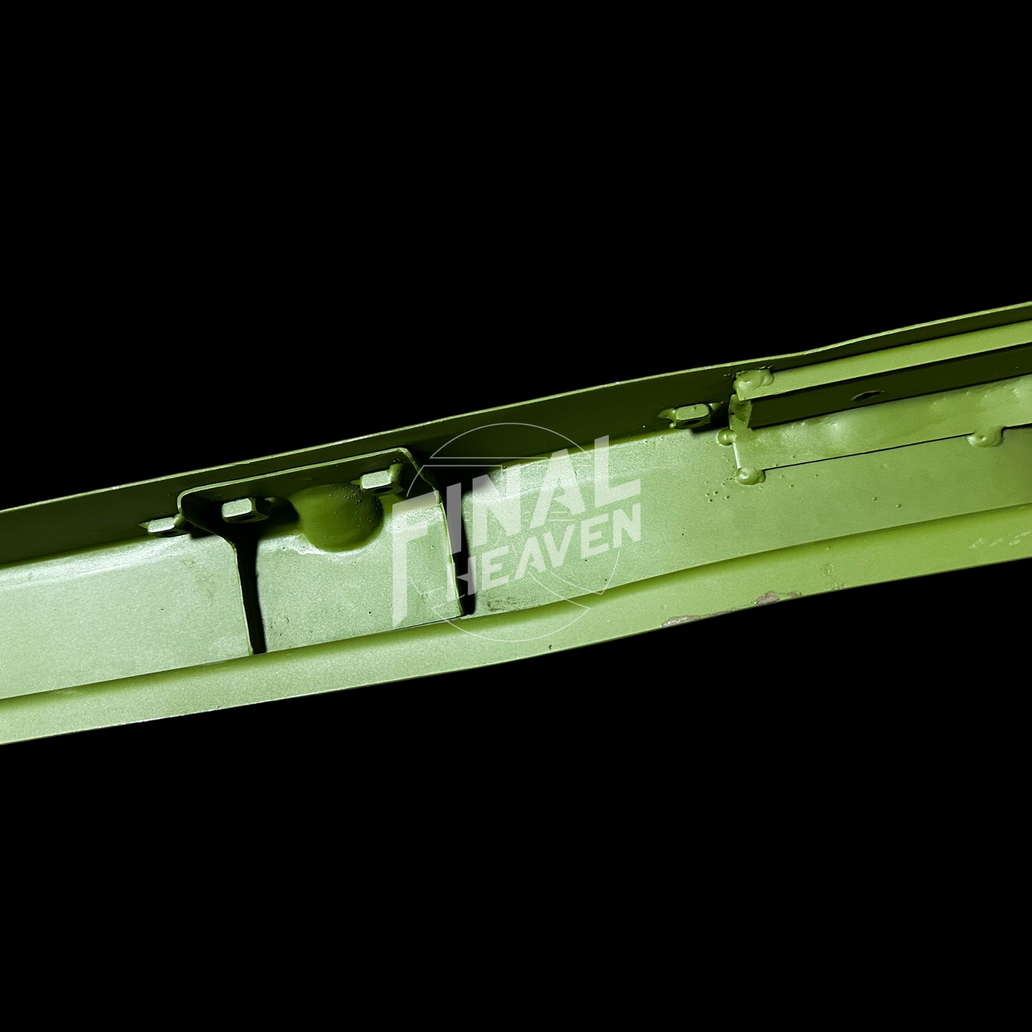 A set of front lower frame rail rust repair panels for Datsun 260Z or 280Z produced by KF Vintage JDM
