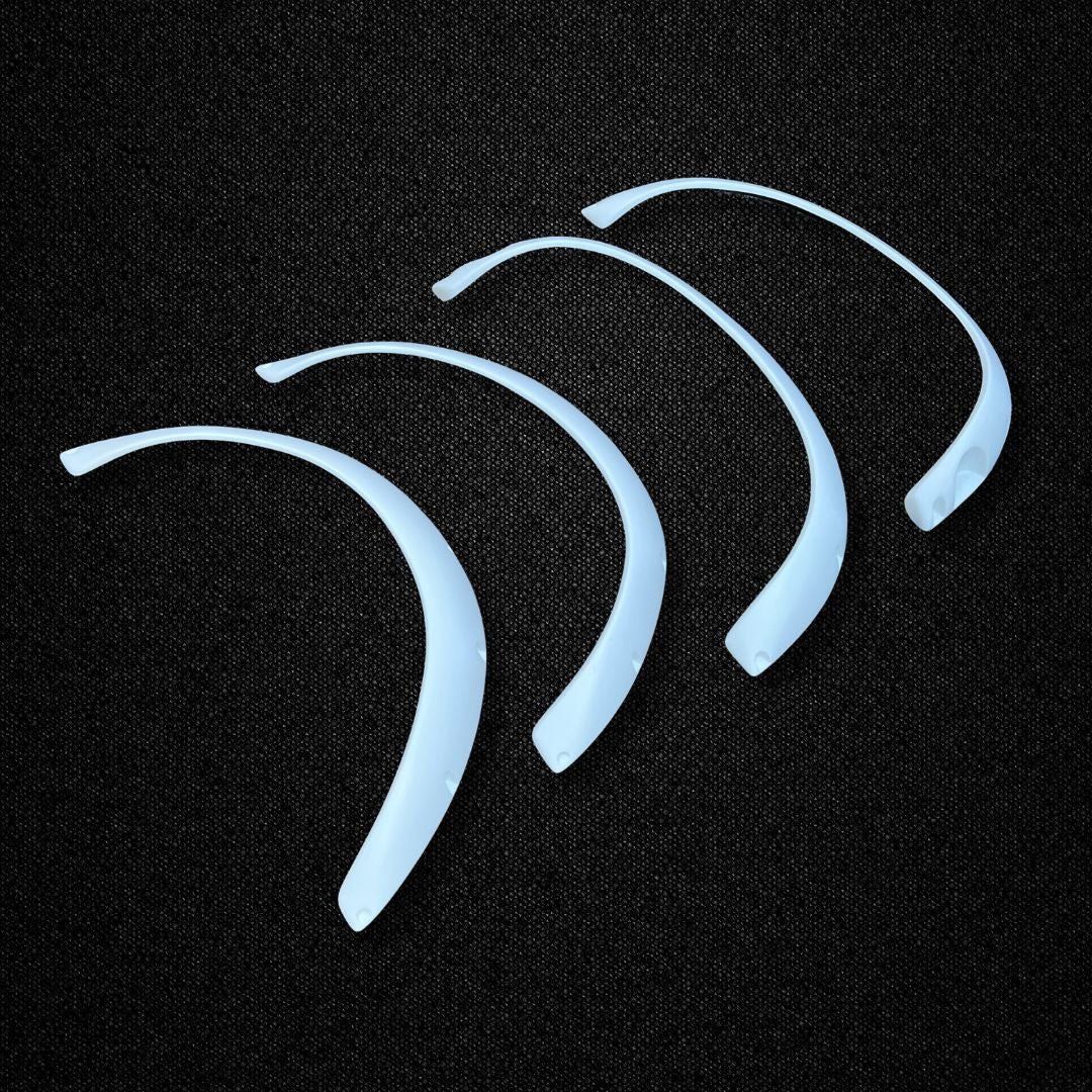 A set of FRP fender flares for a Datsun 510 manufactured by Refresh60