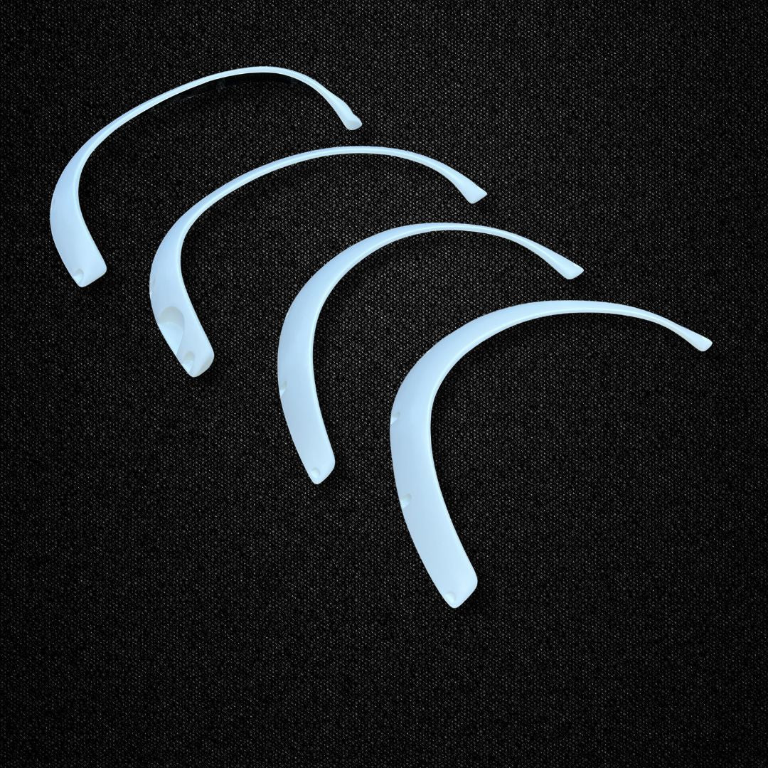 A set of FRP fender flares for a Datsun 510 manufactured by Refresh60