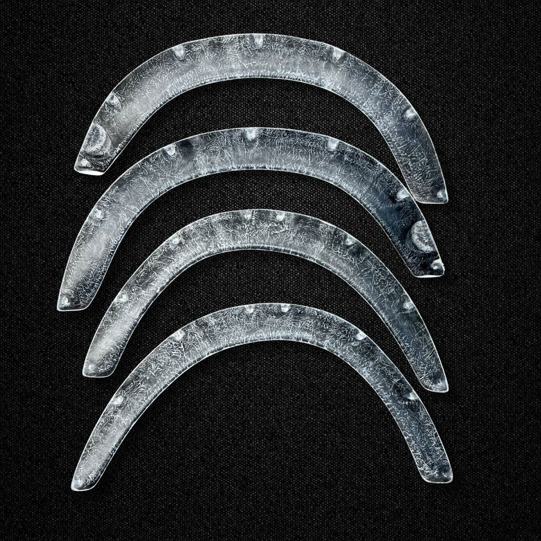 A set of FRP fender flares for a Datsun 510 manufactured by Refresh60