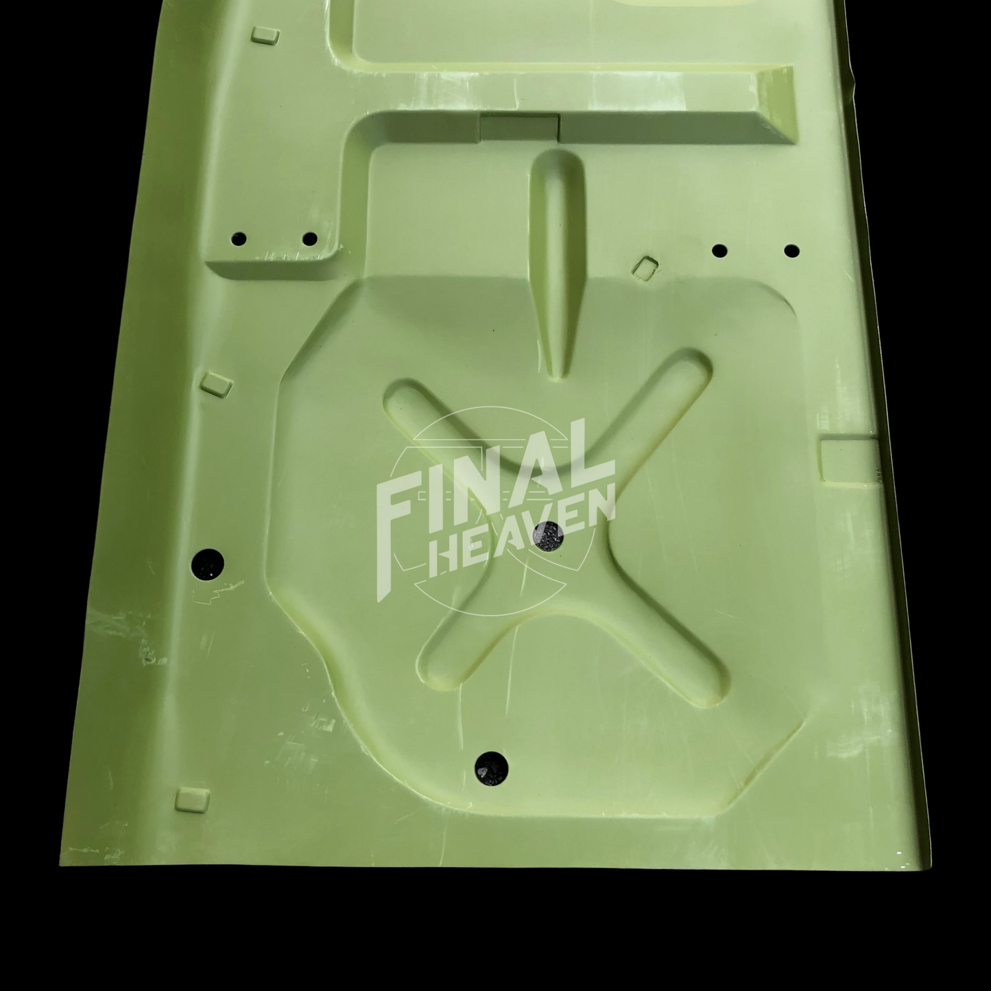 A set of floor board rust repair panels for a Datsun 510 produced by KF Vintage JDM