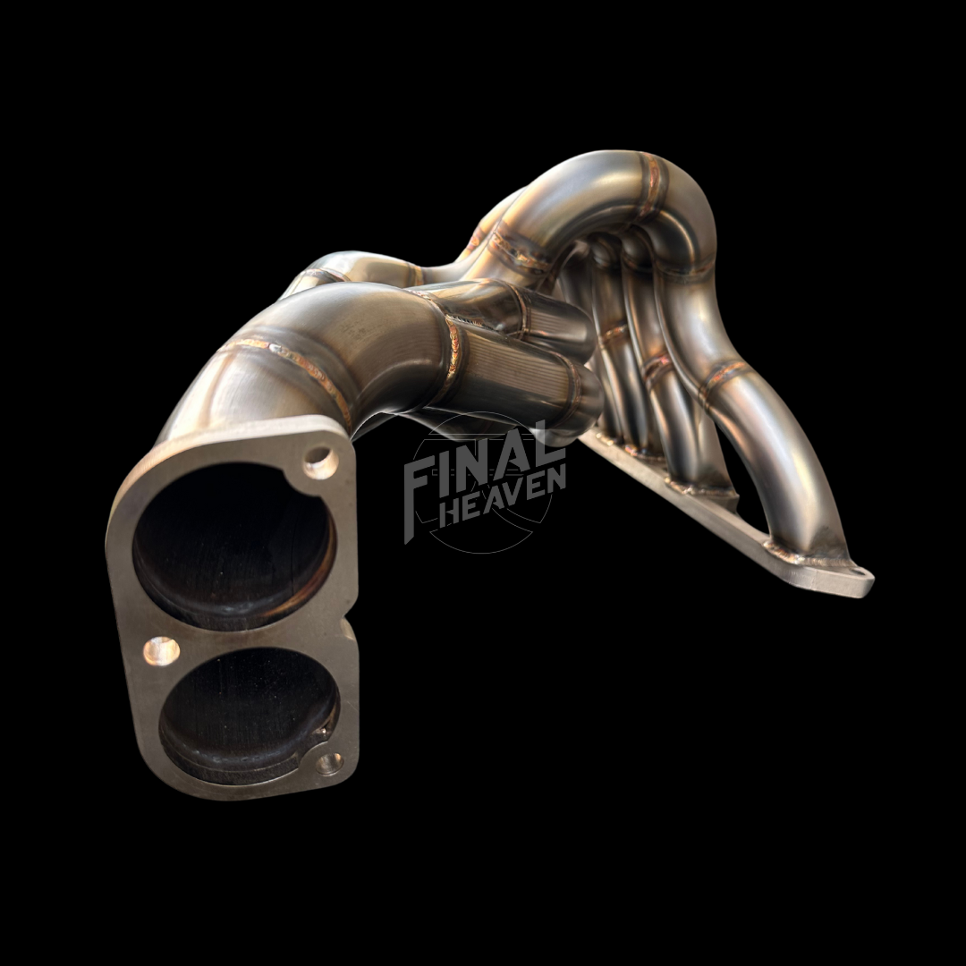 A Stainless Steel exhaust manifold produced by Star Road for Nissan KGC10 Hakosuka Skyline and Datsun 240Z, 260Z or 280Z.