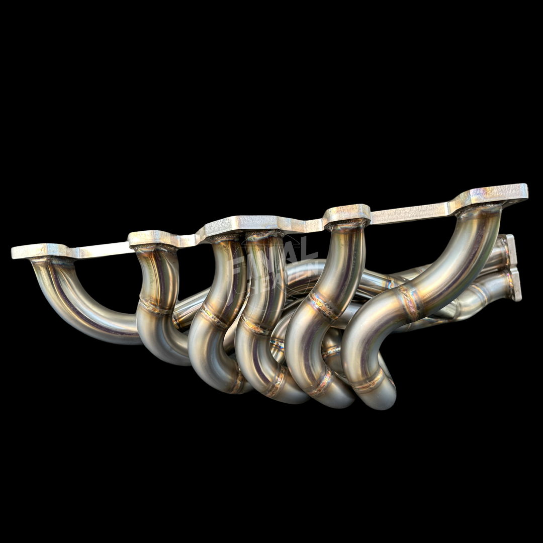 A Stainless Steel exhaust manifold produced by Star Road for Nissan KGC10 Hakosuka Skyline and Datsun 240Z, 260Z or 280Z.