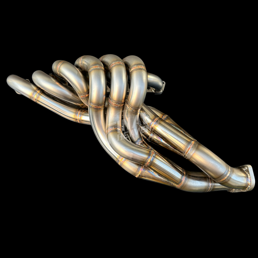 A Stainless Steel exhaust manifold produced by Star Road for Nissan KGC10 Hakosuka Skyline and Datsun 240Z, 260Z or 280Z.