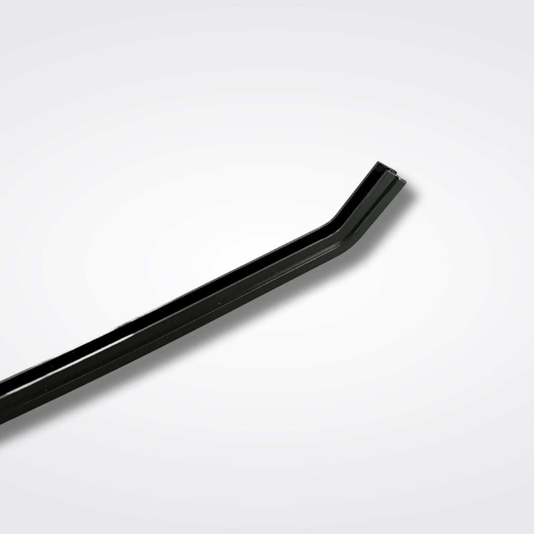 A set of rear quarter window channel stays for a KGC10 Nissan Skyline 2000GT Hakosuka produced by MSpeed