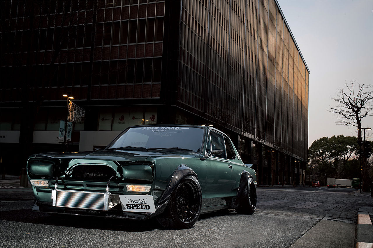green kgc10 hakosuka star road semi works flares installed carbon fiber