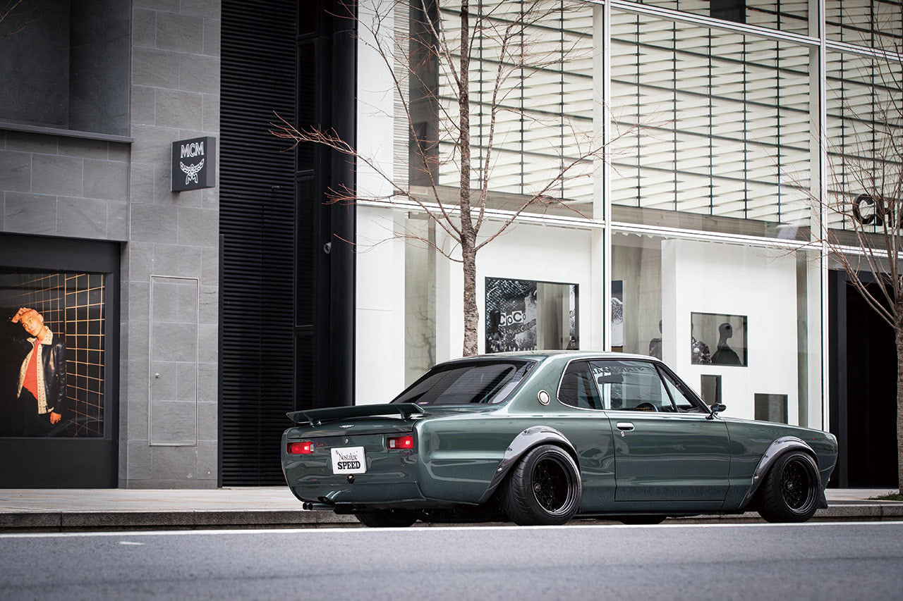 green kgc10 hakosuka star road semi works flares installed