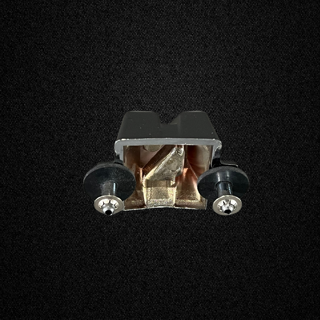 A front grille emblem for an early GC10 Nissan Skyline 2000GT Hakosuka produced by MSpeed