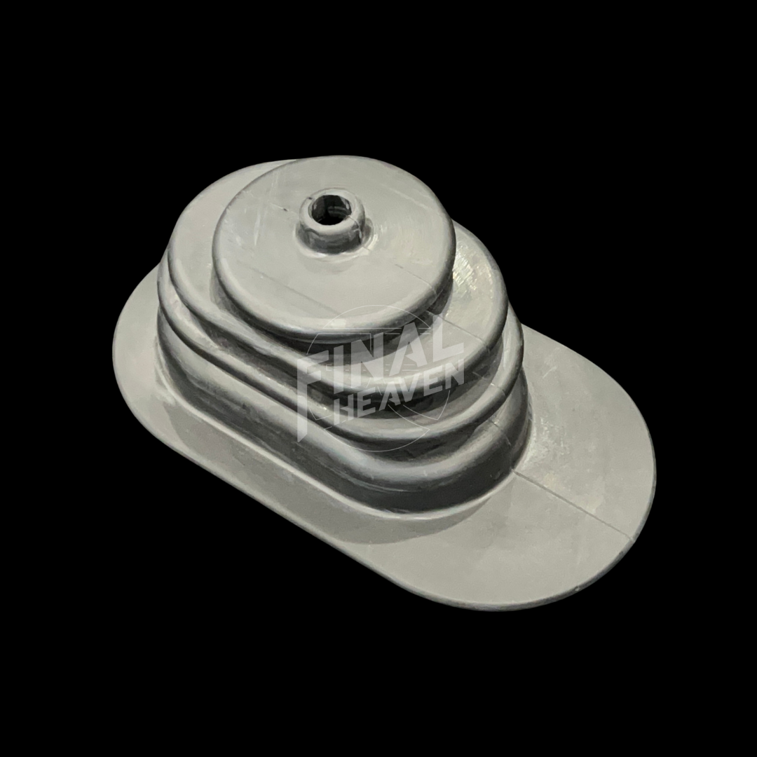 A black rubber shift boot for a Nissan Hakosuka GTR KPGC10 or PGC10