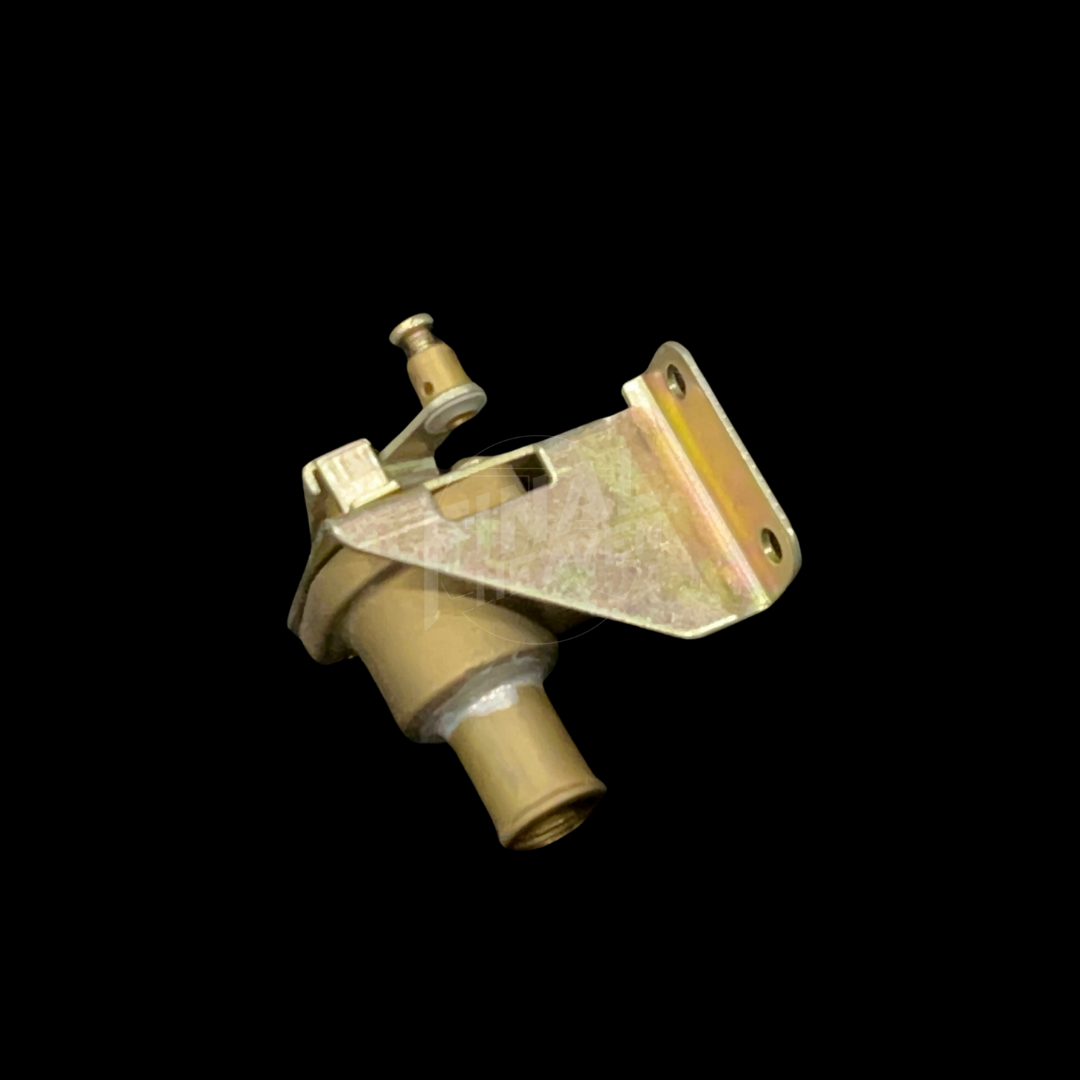 A gold-colored heater valve for a Nissan Hakosuka GT/GTX/GT-R 4Dr.