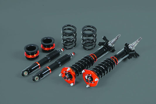 A 30 way adjustable coilover suspension kit produced by Star Road for Nissan KGC10 Hakosuka Skyline and Nissan KGC110 Kenmeri Skyline