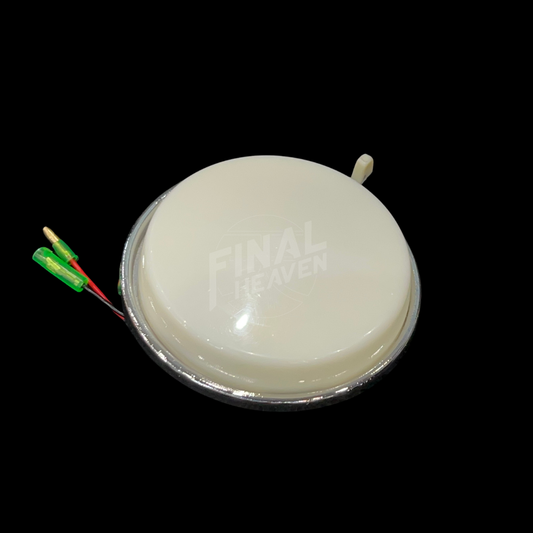 A white round room lamp cover for a Nissan KGC10 Hakosuka Skyline