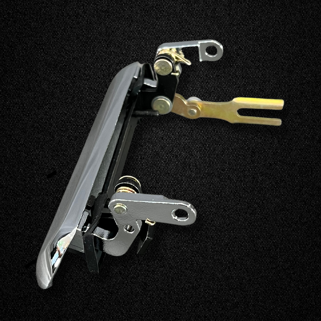 A set of outer door handles for a KGC10 Nissan Skyline 2000GT Hakosuka produced by MSpeed