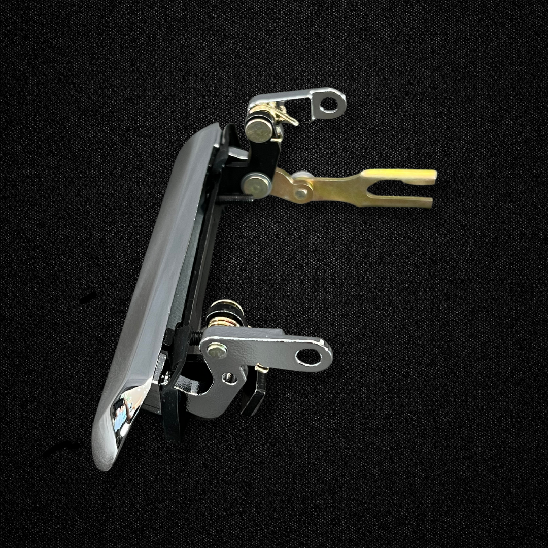 A set of outer door handles for a KGC10 Nissan Skyline 2000GT Hakosuka produced by MSpeed