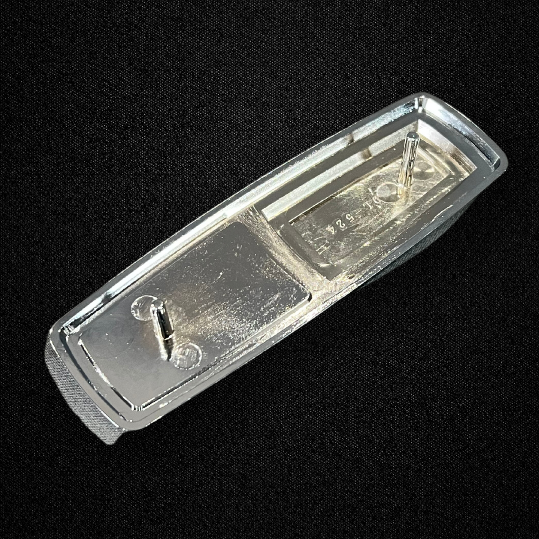 A rear fender wind cutter emblem for a KGC10 Nissan Skyline 2000GT Hakosuka produced by MSpeed