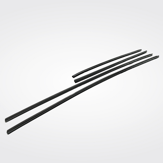 A window squeegee moulding run set for a KGC10 Nissan Skyline 2000GT Hakosuka produced by MSpeed