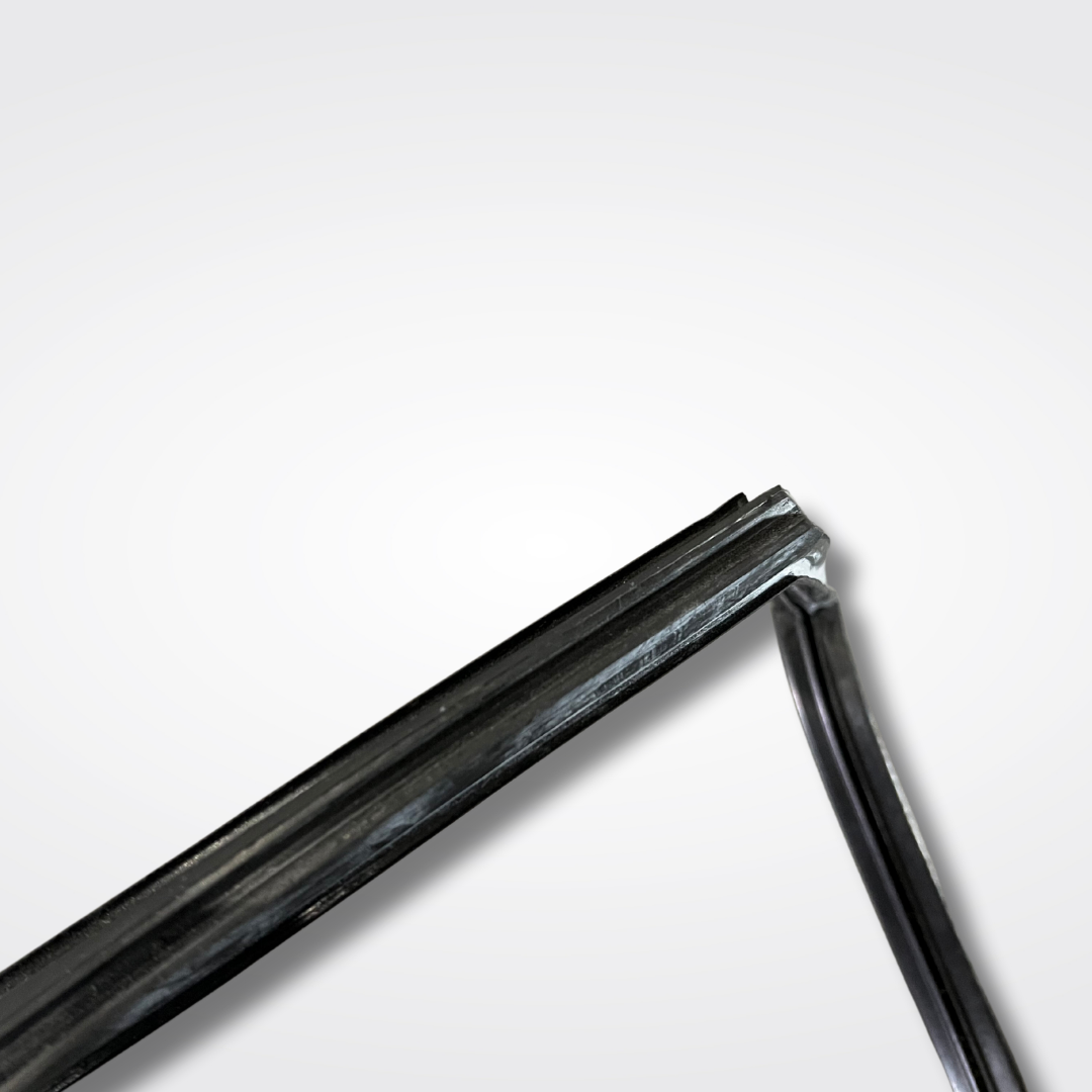 A set of rear quarter window weatherstrips for a GC10 Nissan Skyline 2000GT Hakosuka produced by MSpeed