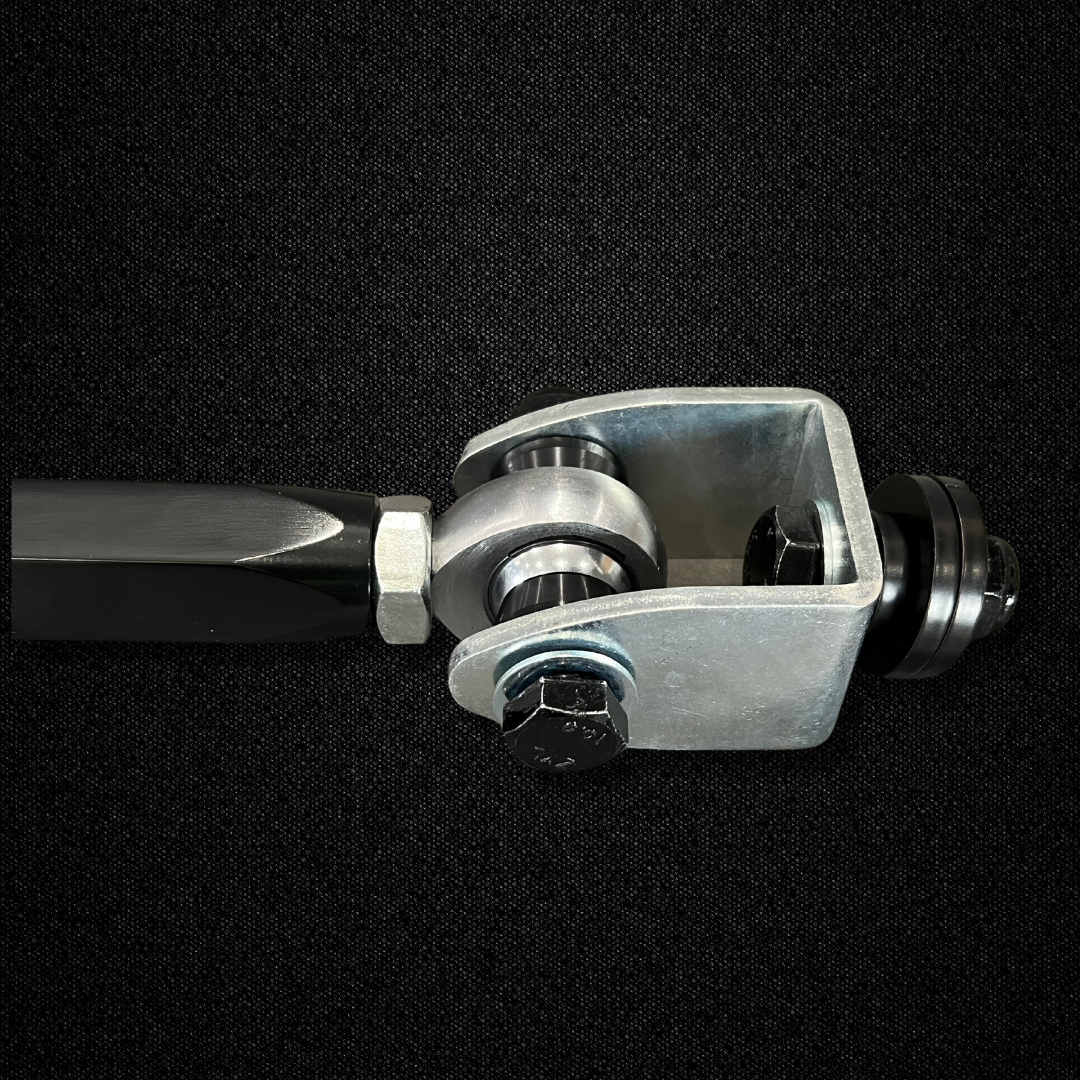 A set of adjustable pillow tension rods for a KGC10 Nissan Skyline 2000GT Hakosuka produced by MSpeed