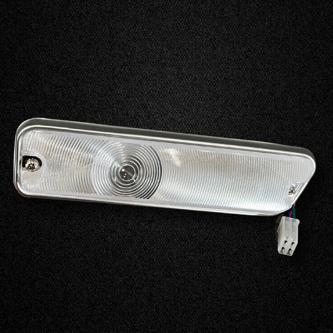 A set of 1969 style front turn signals for a GC10 Nissan Skyline 2000GT Hakosuka produced by MSpeed