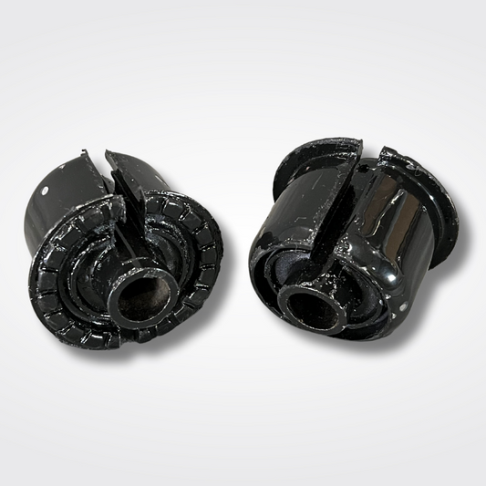 A differential carrier bushing set for a KGC10 Nissan Skyline 2000GT Hakosuka produced by MSpeed