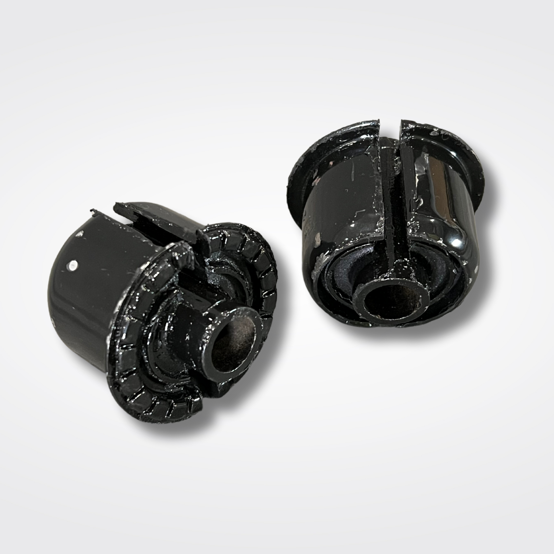 A differential carrier bushing set for a KGC10 Nissan Skyline 2000GT Hakosuka produced by MSpeed