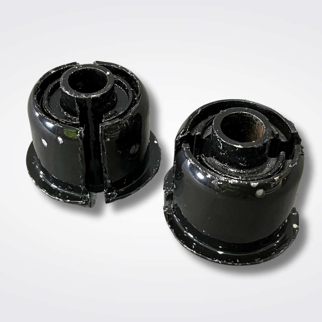 A differential carrier bushing set for a KGC10 Nissan Skyline 2000GT Hakosuka produced by MSpeed