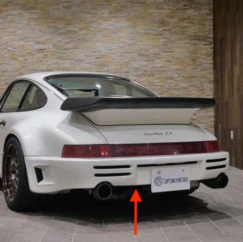 A Porsche 911 Turbo (930) FRP rear bumper produced by Auto Garage TBK.