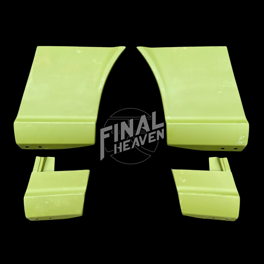 A set of 1971-1977 Toyota Celica front lower fender rust repair panels produced by KF Vintage JDM