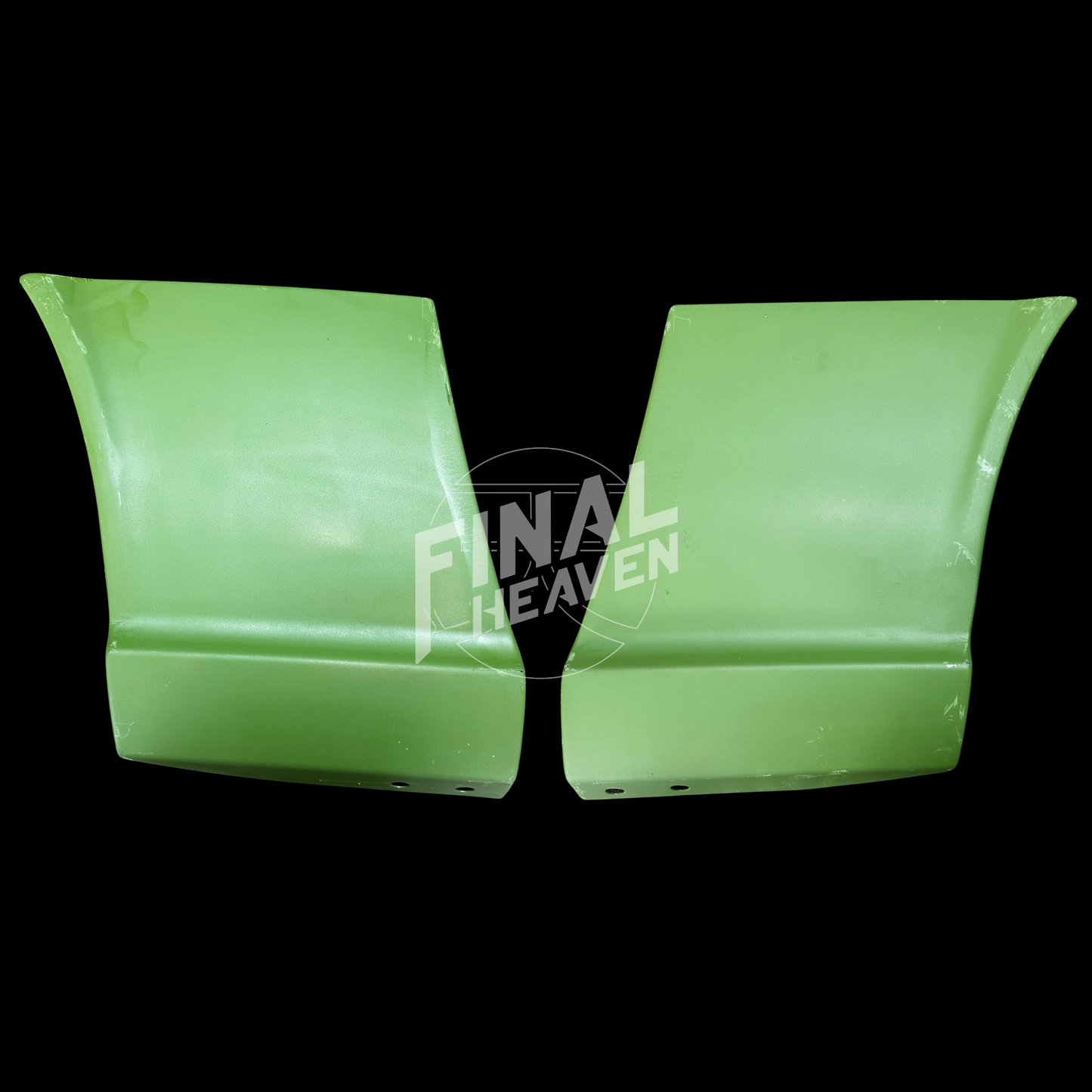 A set of 1971-1977 Toyota Celica front lower fender rust repair panels produced by KF Vintage JDM