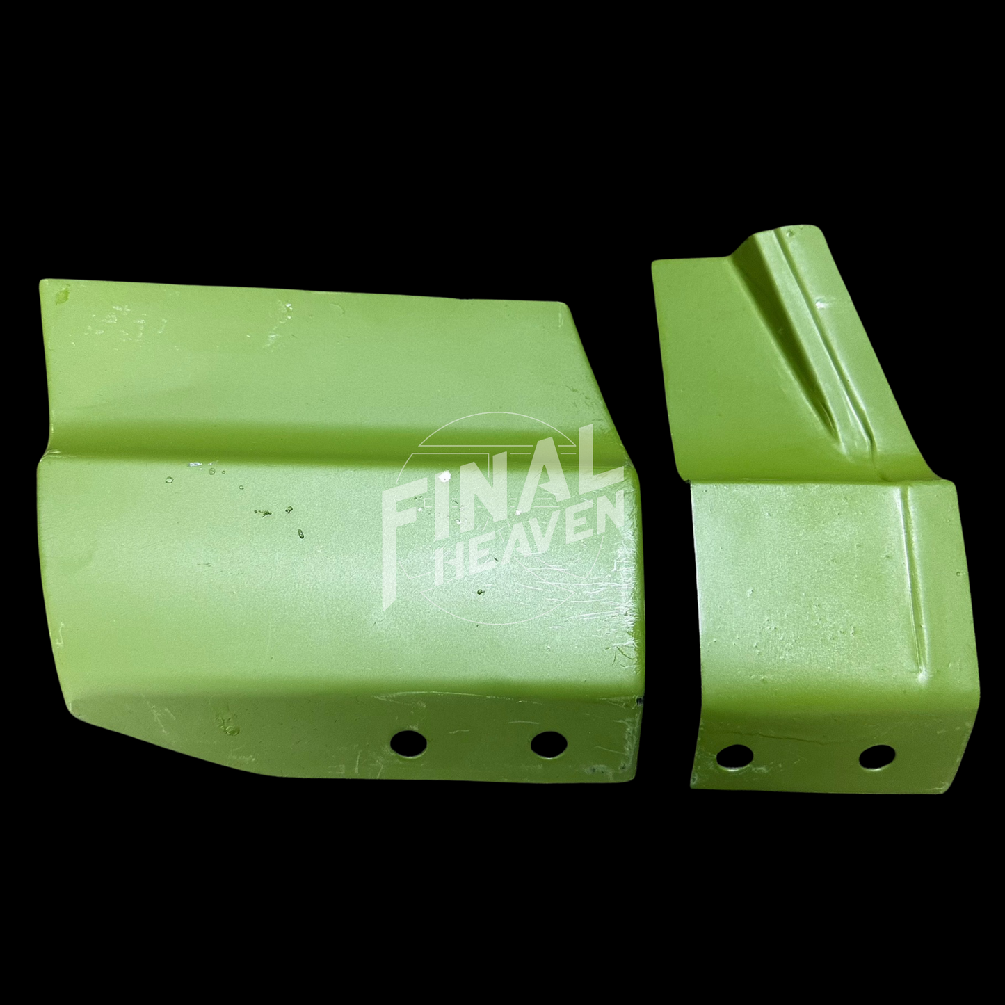 A set of 1971-1977 Toyota Celica front lower fender rust repair panels produced by KF Vintage JDM