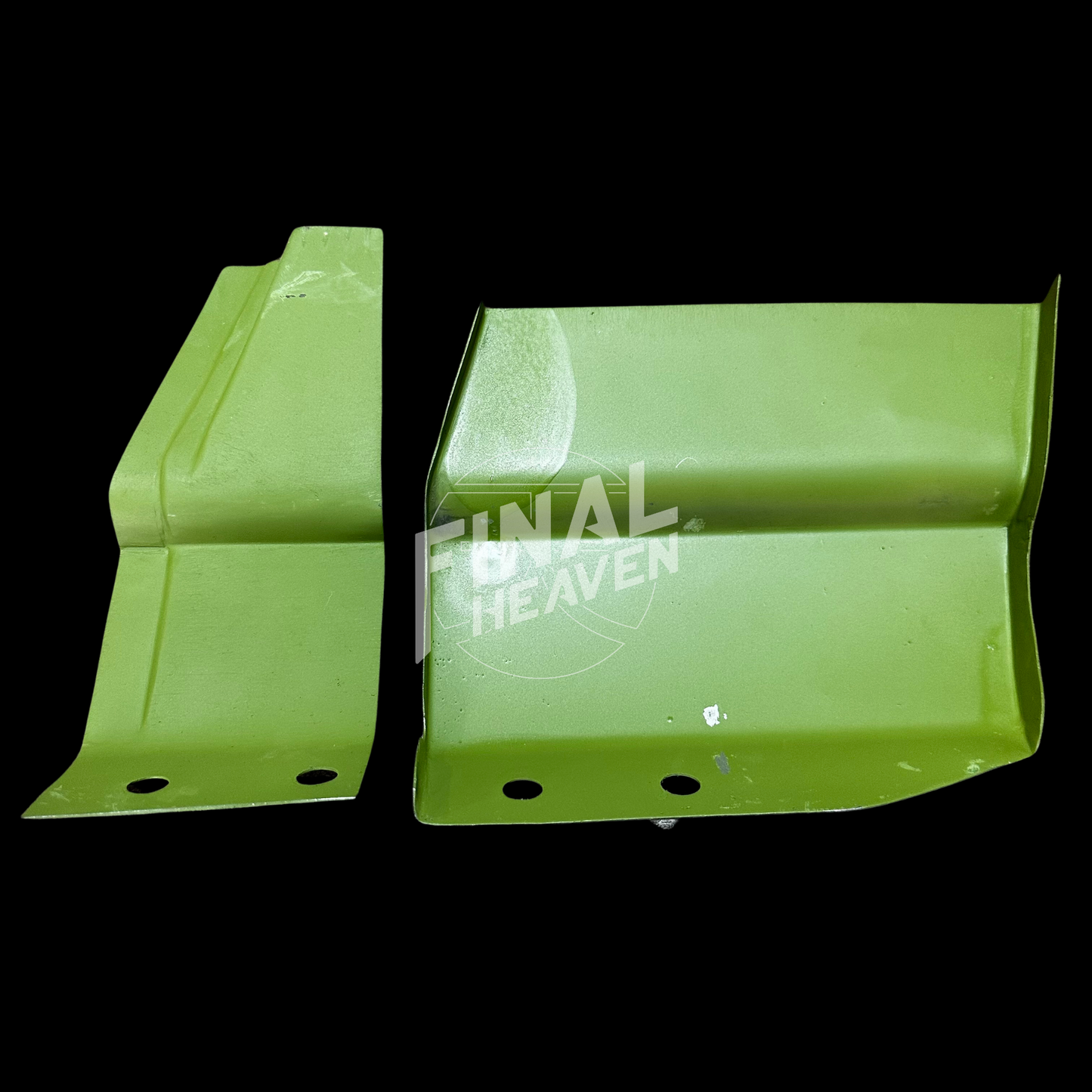 A set of 1971-1977 Toyota Celica front lower fender rust repair panels produced by KF Vintage JDM