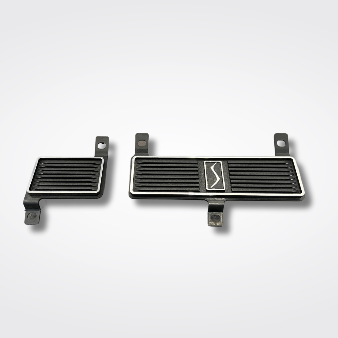 A radio and clock delete panel set for an early GC10 Nissan Skyline 2000GT Hakosuka produced by MSpeed