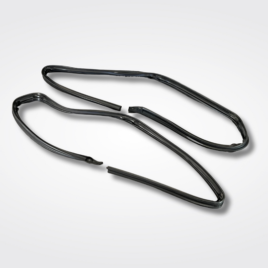 A set of body side upper weatherstrips for a KGC10 Nissan Skyline 2000GT Hakosuka produced by MSpeed