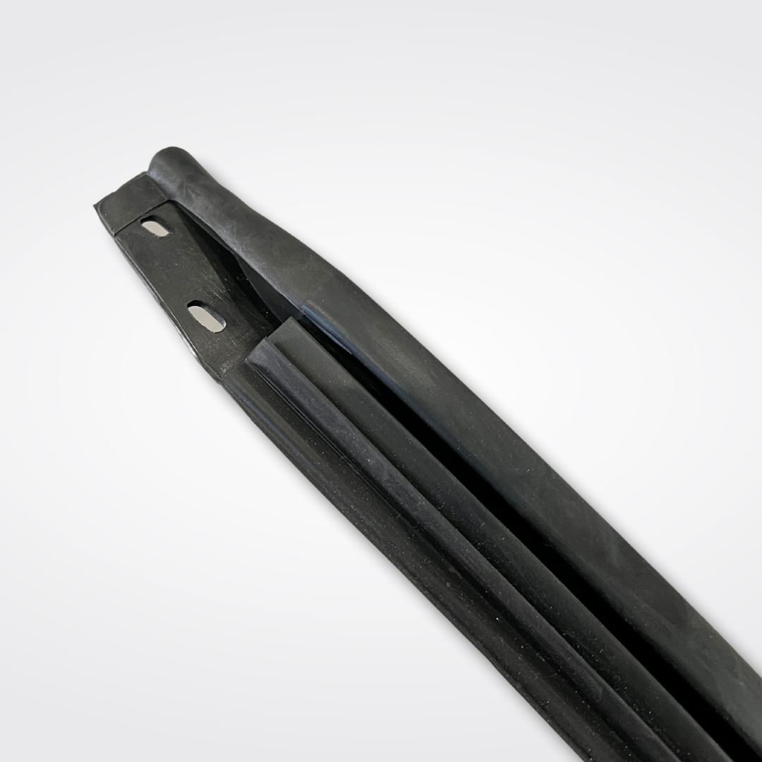 A set of body side upper weatherstrips for a KGC10 Nissan Skyline 2000GT Hakosuka produced by MSpeed