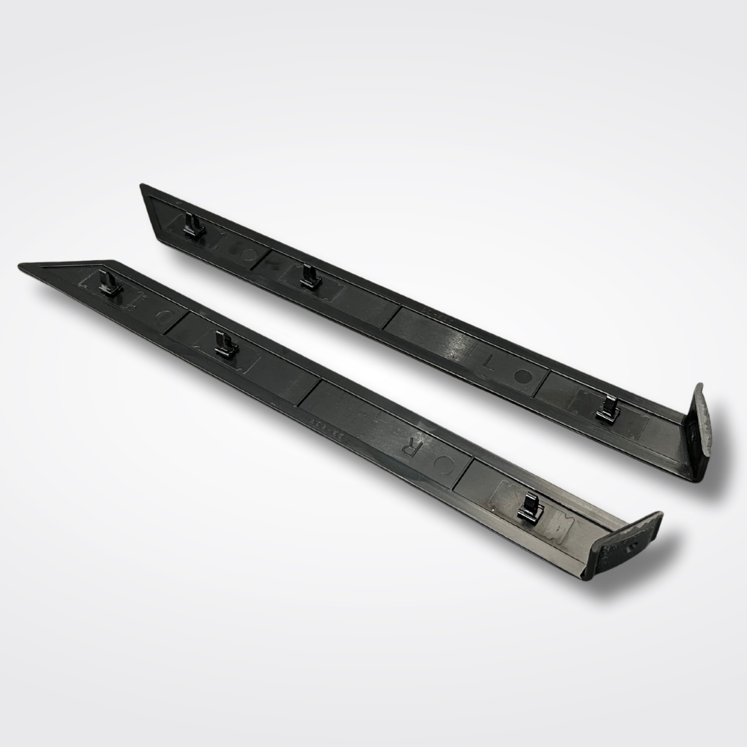 A set of rear trim moldings for a KGC10 Nissan Skyline 2000GT Hakosuka produced by MSpeed