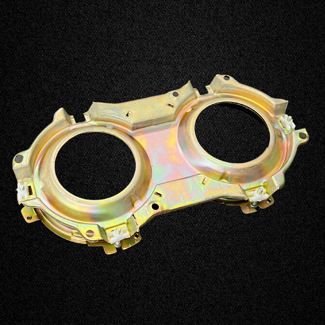 A set of headlight housings for a KGC10 Nissan Skyline 2000GT Hakosuka produced by MSpeed