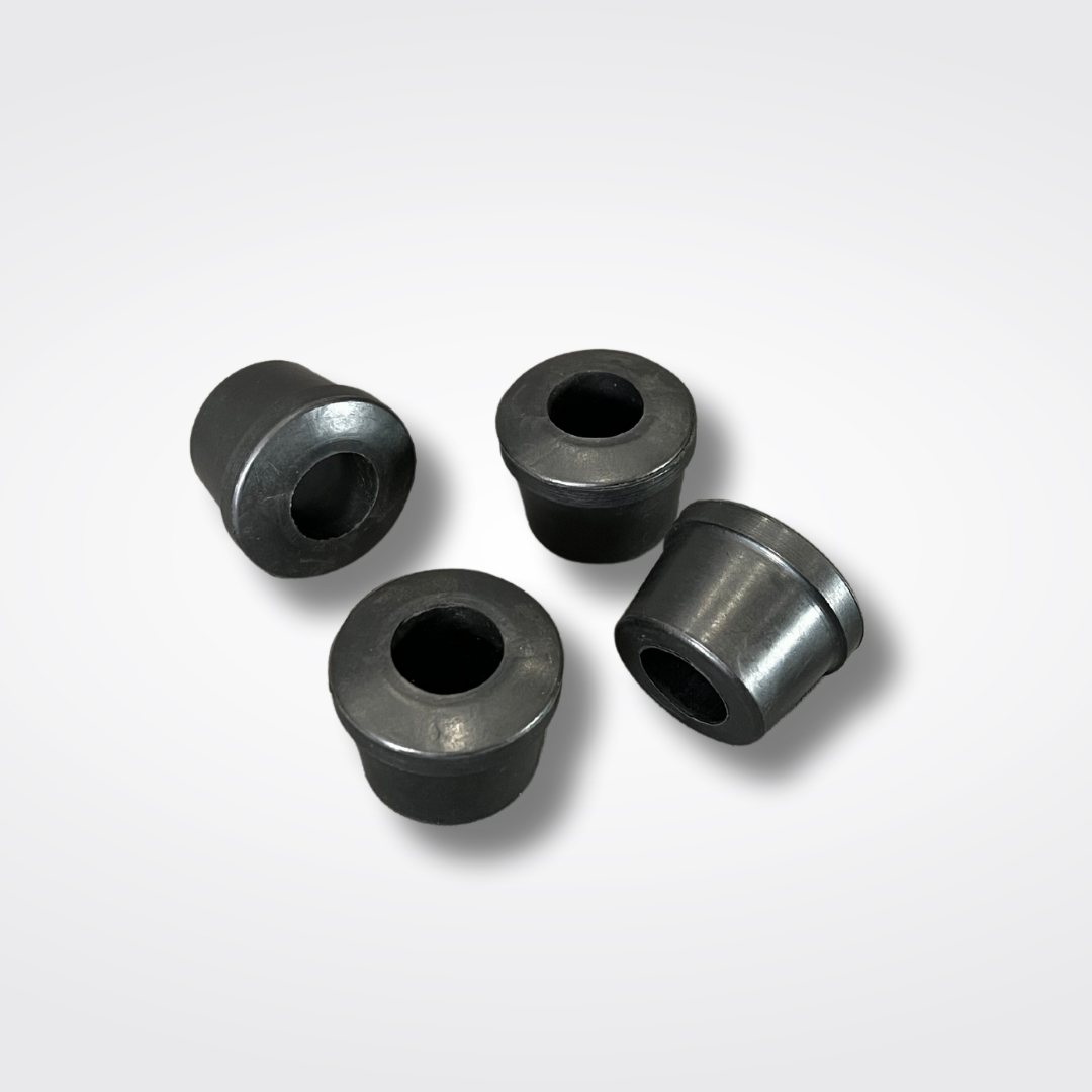 A set of lower control arm bushings for a KGC10 Nissan Skyline 2000GT Hakosuka produced by MSpeed