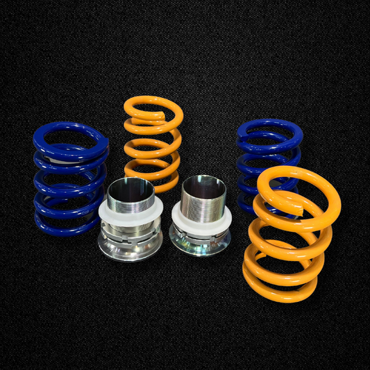 A set of rear adjustable suspension for a KGC10 Nissan Skyline 2000GT Hakosuka produced by MSpeed