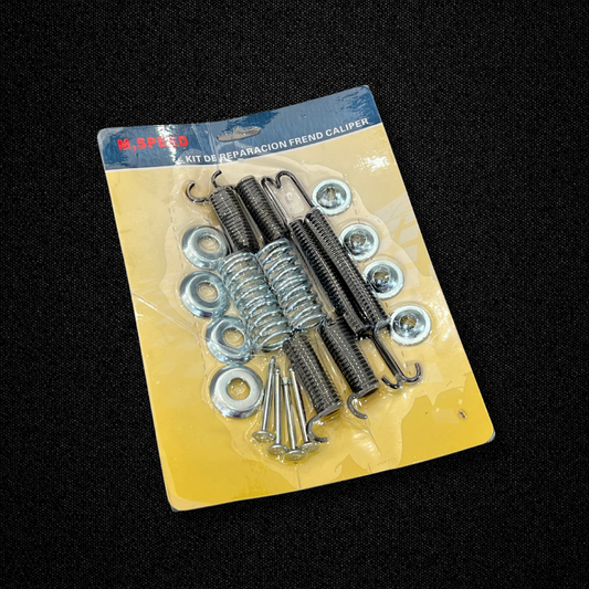 A rear brake spring repair kit for a KGC10 Nissan Skyline 2000GT Hakosuka produced by MSpeed