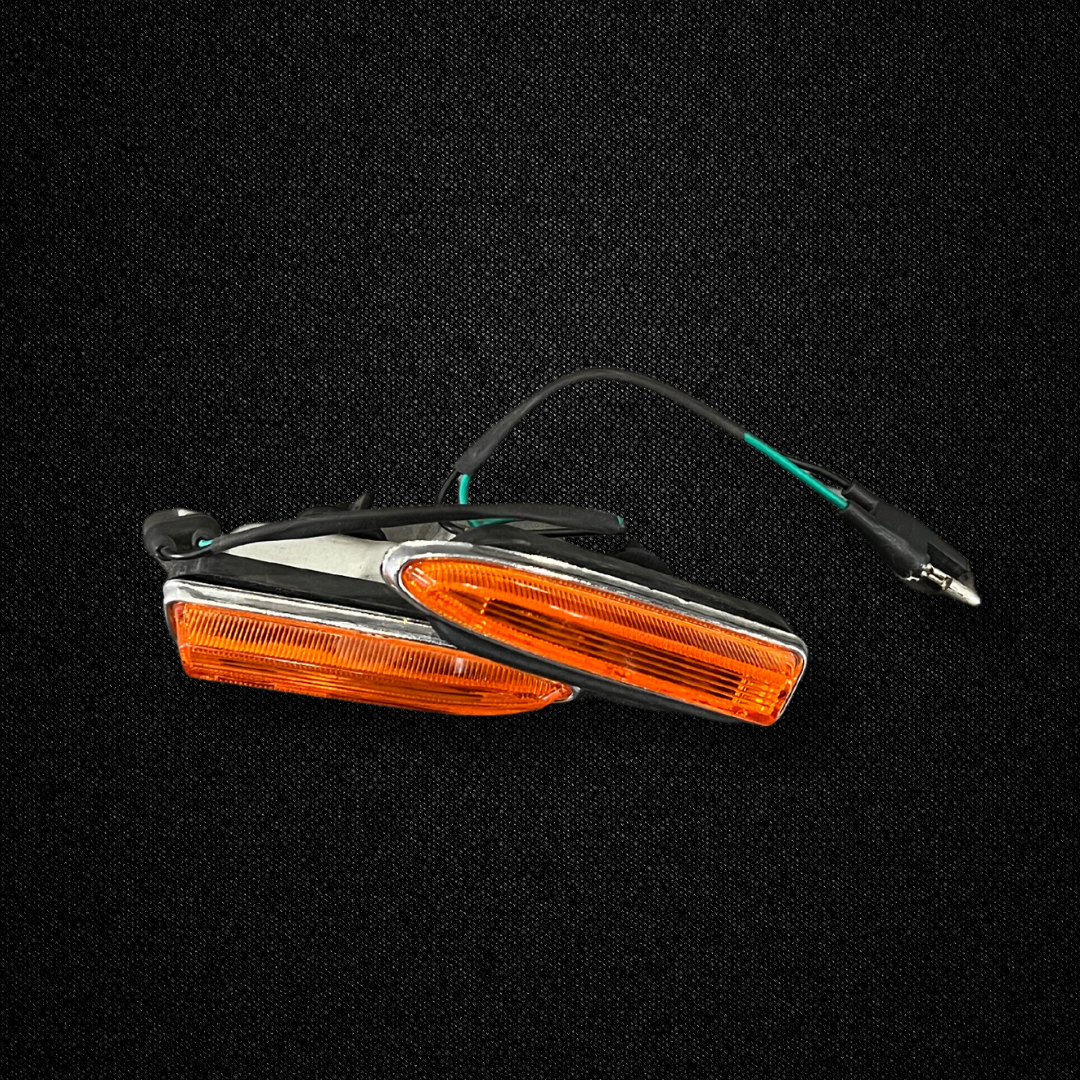 A set of side markers for a KGC10 Nissan Skyline 2000GT Hakosuka produced by MSpeed