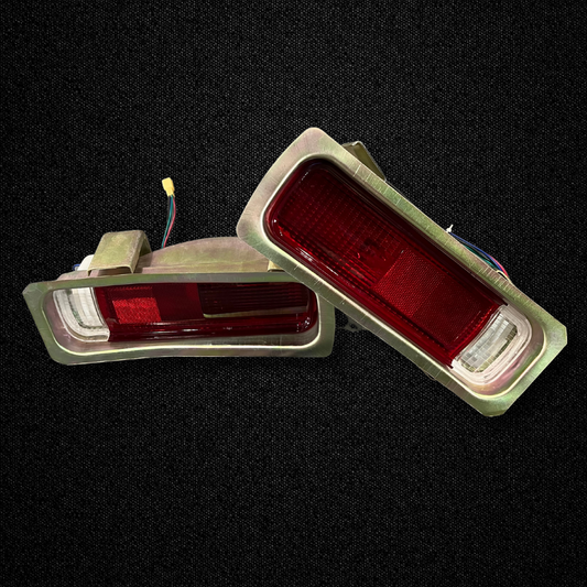 A set of tail light units for a KGC10 Nissan Skyline 2000GT Hakosuka produced by MSpeed