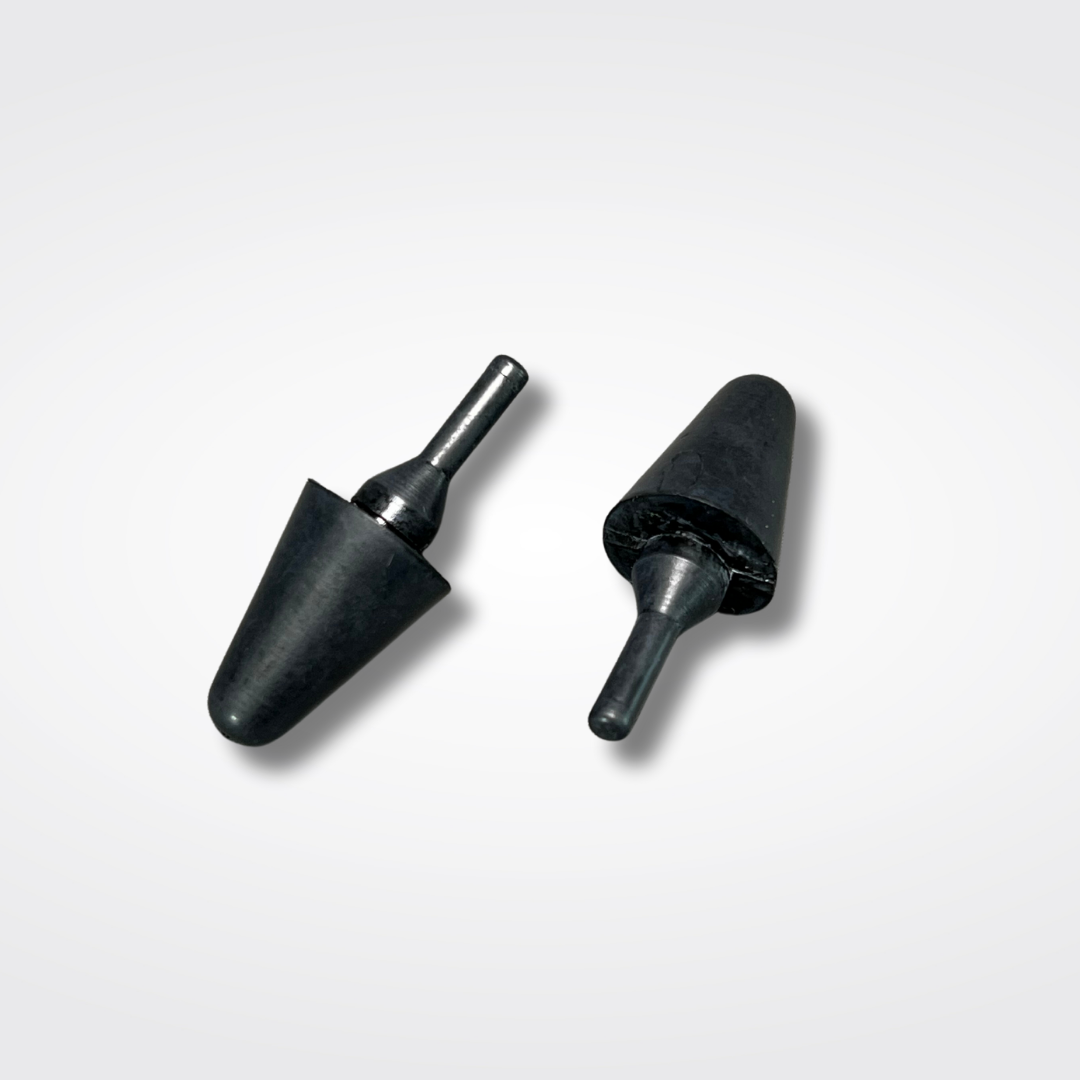 A set of rubber trunk bump stops for a KGC10 Nissan Skyline 2000GT Hakosuka produced by MSpeed