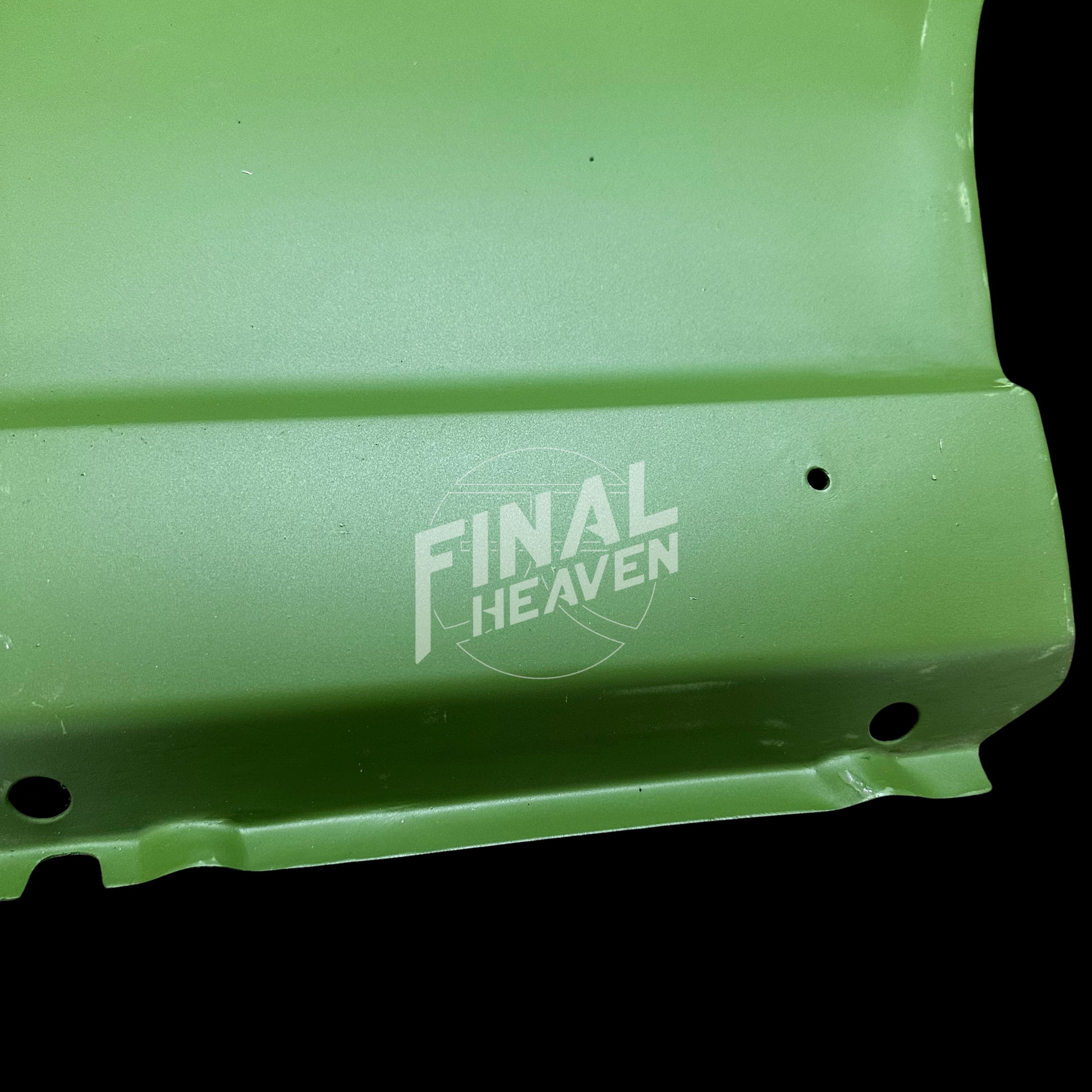 A rear dogleg rust repair panel for first generation 1971-1977 Toyota Celica produced by KF Vintage JDM