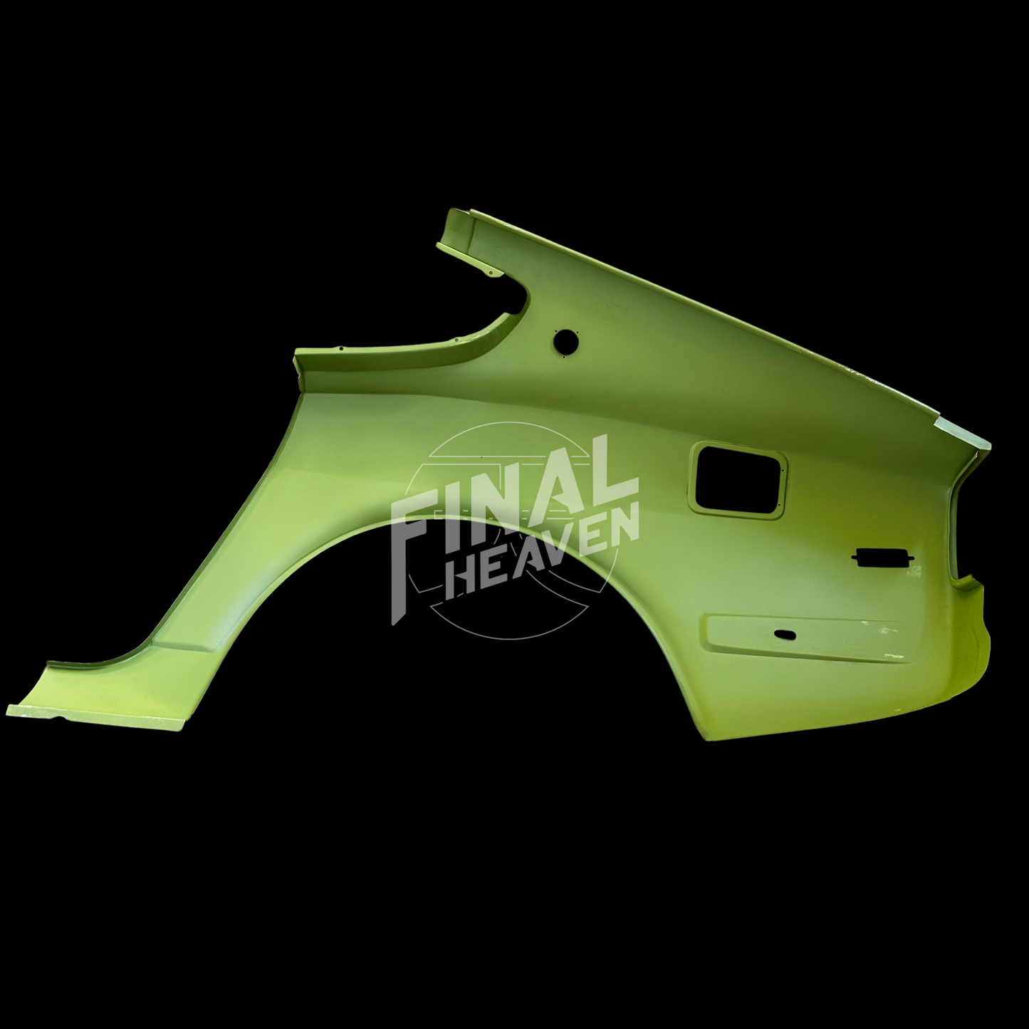 This is a rear right quarter rust repair / restoration panel for a Datsun 240Z, 260Z or 280Z produced by KF Vintage JDM