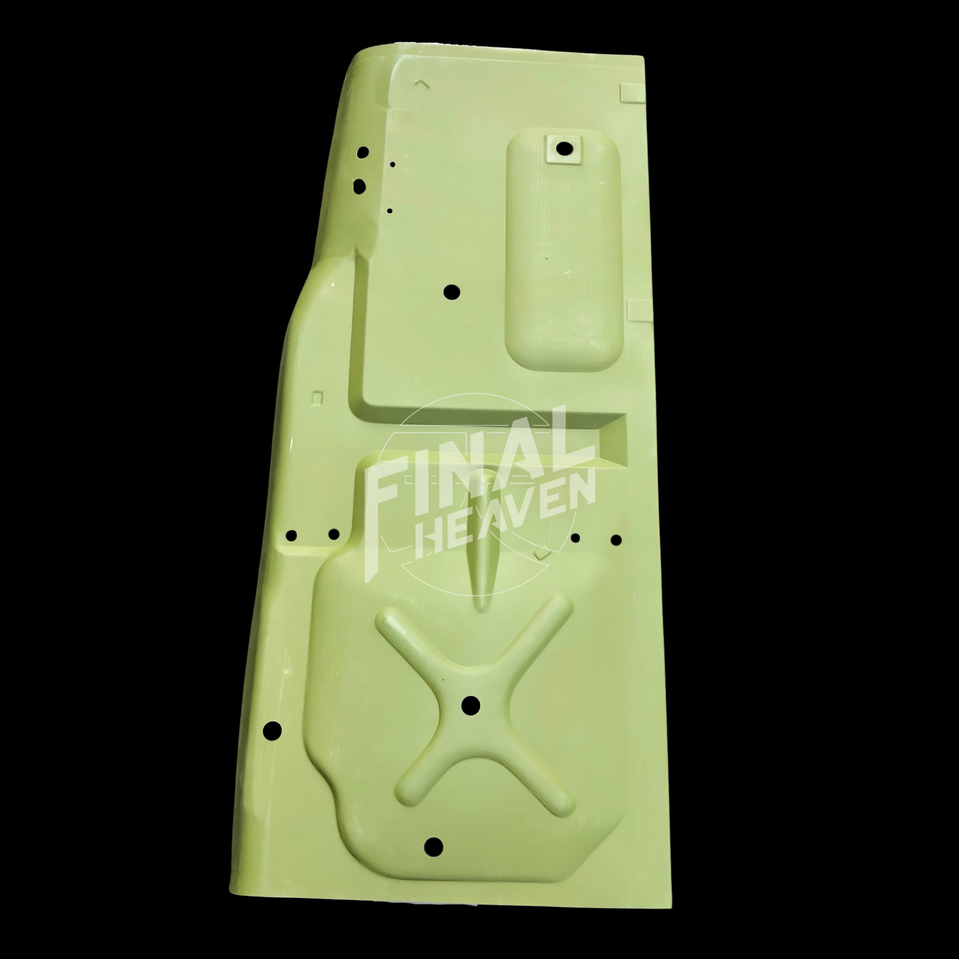 A set of floor board rust repair panels for a Datsun 510 produced by KF Vintage JDM
