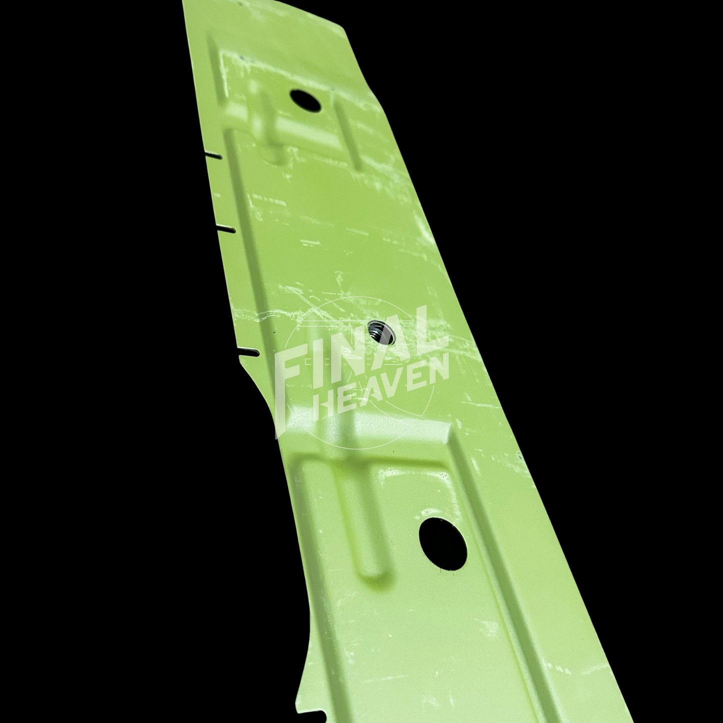 A set of inner rocker rust repair panels for a Datsun 510 2 door sedan or Nissan Bluebird SSS Coupe produced by KF Vintage JDM