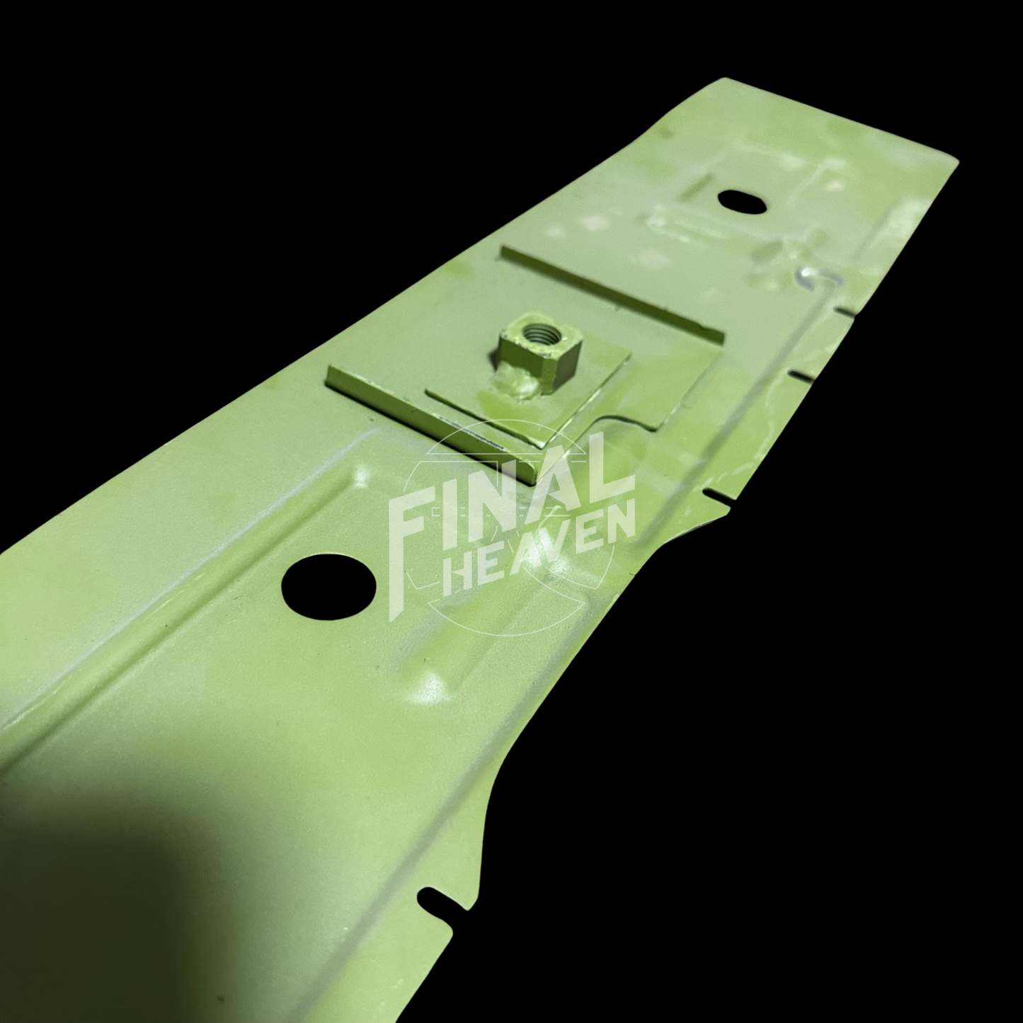 A set of inner rocker rust repair panels for a Datsun 510 2 door sedan or Nissan Bluebird SSS Coupe produced by KF Vintage JDM